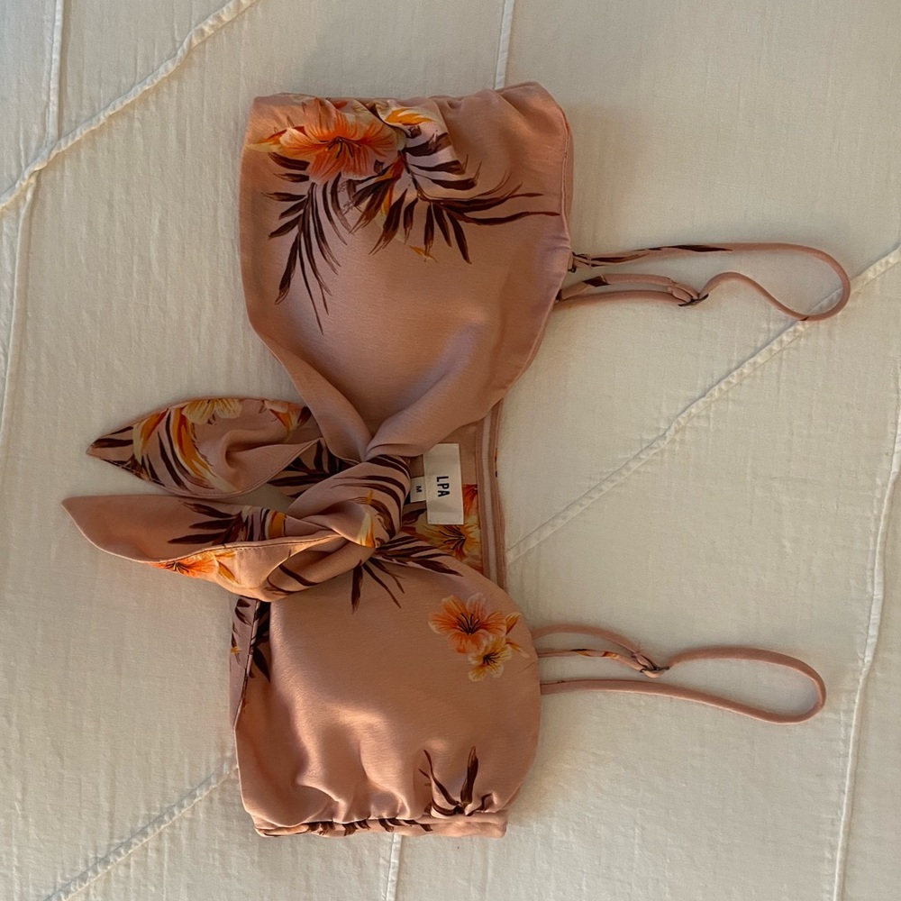 LPA Knot Bandeau With Ties in Tropic Bouquet - Picture 6 of 7